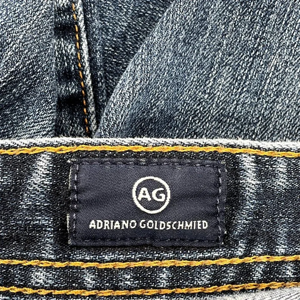 AG Adriano Goldschmied Jeans Mens 38x29 Blue Graduate Tailored Stretch Denim - Picture 8 of 13